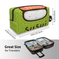 thumbnail image 3 of Uemuo Fresh Sushi Pattern Portable Toiletry Bags with Handle, Waterproof travel Make up Bags for Women, Large Capacity Travel Cosmetic Bags, 3 of 9