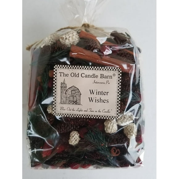 Old Candle Barn Winter Wishes Potpourri Large Bag - Perfect Winter or Christmas Decoration or Bowl Filler - Well Scented and Made in The USA