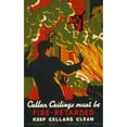 thumbnail image 2 of Martin Weitzman 13x18 Gold Ornate Wood Frame and Double Matted Museum Art Print Titled - Cellar Ceilings Must Be Fire-Retarded Keep Cellars Clean (1936), 2 of 4