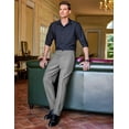 thumbnail image 4 of COOFANDY Men's Classic-Fit Expandable-Waist Flat-Front Dress Pant 32W30L Gray, 4 of 5