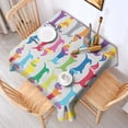 thumbnail image 2 of Colorful Funny Dachshund Square Tablecloth,Waterproof Square Table Cover,Wipeable Spillproof Washable Table Cover for Home Kitchen Party Decor 52"x52"(132x132cm), 2 of 6
