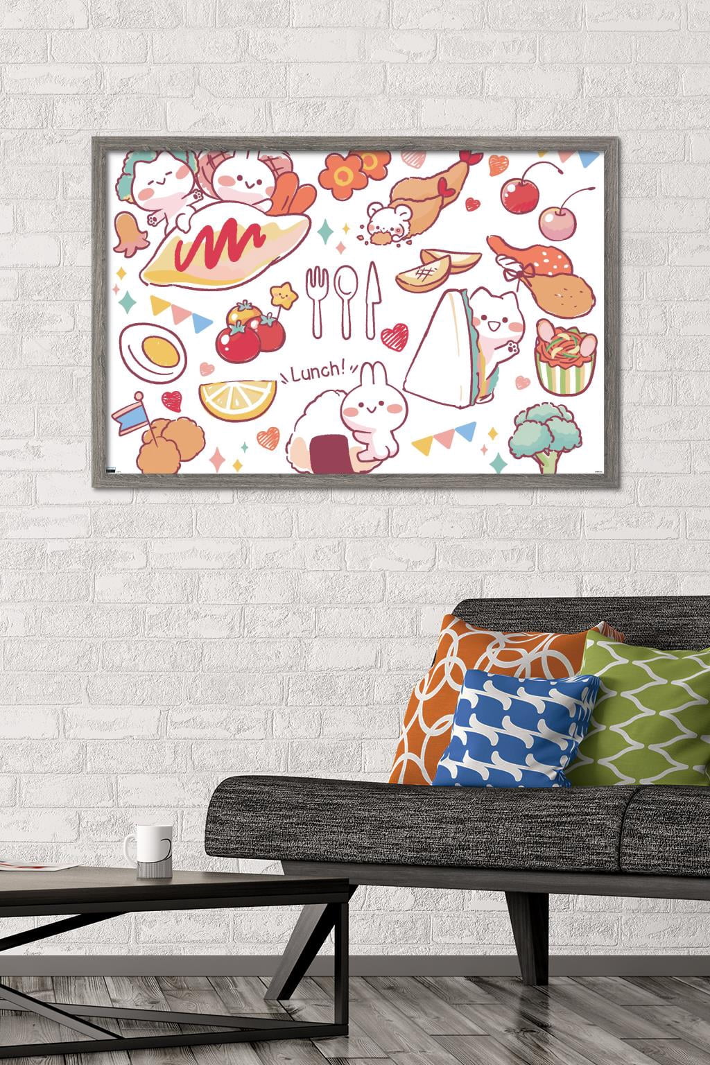Mimi & Neko - Lunch Wall Poster, 22.375" x 34" Framed