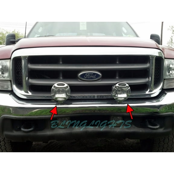 For The Ford F-250 Off Road Bumper Driving Lights Auxiliary Bar F250 Off Road Lamps Kit