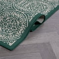 thumbnail image 5 of World Rug Gallery Transitional Floral Circles Textured Flat Weave Indoor/Outdoor Area Rug - GREEN 5' X 7', 5 of 9