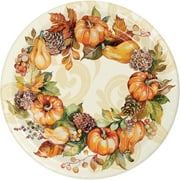 Autumn Wreath Thanksgiving 8 Ct 9" Lunch Plates