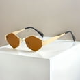 thumbnail image 3 of FEISHENTT Retro Hexagonal Metal Frame Sunglasses For Men And Women Fashionable Geometric 90s Style Eyewear With Lightweight Design, 3 of 3
