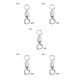 thumbnail image 2 of Eigraketly Conector de pesca, anillo giratorio de pesca de cobre Flexible, rodamiento de bolas ligero, conectores a presión de barril, alta Type2 NO2, 2 of 6