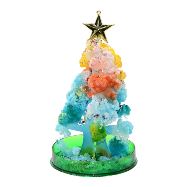 B Colorful Magic Christmas Paper Tree That Grows Snowflake Crystals With Special Solution Science Experiment Kit 15Ml