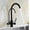 Black, variant on Black Brass Kithchen Faucet Hot and Cold Mixer Drinking Water Filter Faucets Kitchen Three in One Water Purifier Faucet Sink Dual Handle Deck Mounted,Black