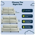 thumbnail image 4 of Serta Palisades 78" Track Arm Sofa, Easy Care Polyester, Loveseat or Couch for Small Spaces, Pebble Gray, 4 of 17