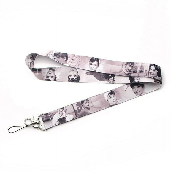 Anime Source Vintage Actress Audrey Hepburn Commemorative Lanyard Keychain ID Badge Holder