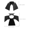 thumbnail image 2 of OULII Track Lighting Fixtures Black Iron Four-Leaf Adjustable Light Intensity 1Pcs, 2 of 8