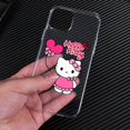 thumbnail image 1 of Funda transparente de Hello Kitty para iphone, carcasa bonita de dibujos animados, Gato rosa, 14, 13, 12, 11 Pro Max, Mini, XS Max, 8, 7 Plus, X, SE, 2020, XR zhangmengya LED, 1 of 2