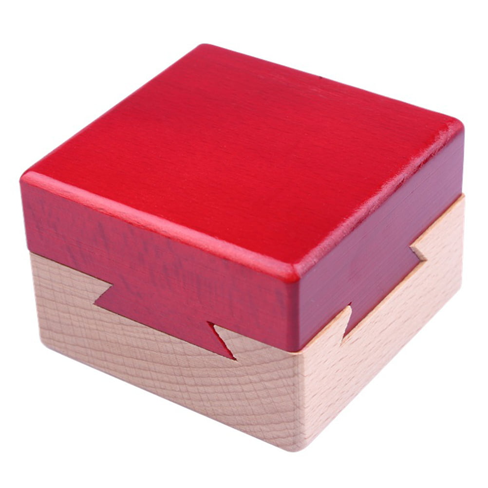 1* Mini 3D Brain Teaser Wooden Magic Drawers Gift Jewelery Box for Lover Hot