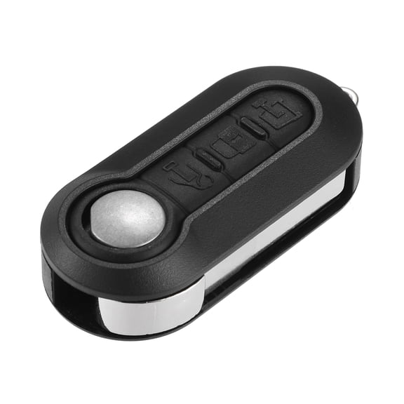 Unique Bargains 3 Button Keyless Entry Remote Key Shell Cover for Fiat 500 2012-2015 Durable Black with Blade No Chip