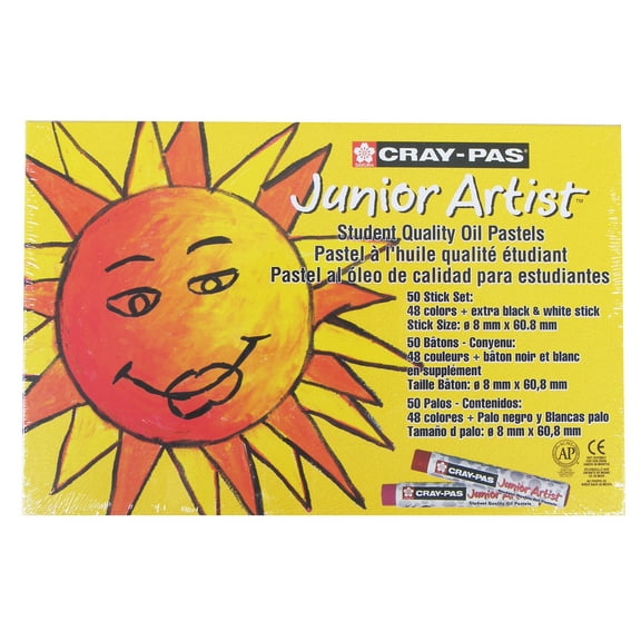 Sakura Cray-Pas Junior Artist Oil Pastels, Assorted Colors, Set of 50