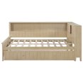 thumbnail image 5 of Full Size Wood Daybed with Storage Shelves and Trundle, Antique White Milk, 5 of 10