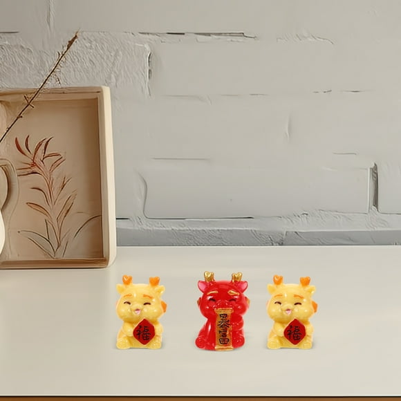 KAKOWELY 10 minifiguras de dragón de dibujos animados, microadornos paisajísticos (estilo mixto)