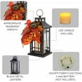 thumbnail image 3 of Set of 2 Fall LED Candle Lantern Decorative Indoor & Outdoor, 11" Fall Hanging Lanterns with LED Candles, Metal Outdoor Lanterns for  Front Porch Table Fall Christmas Spring, 3 of 8