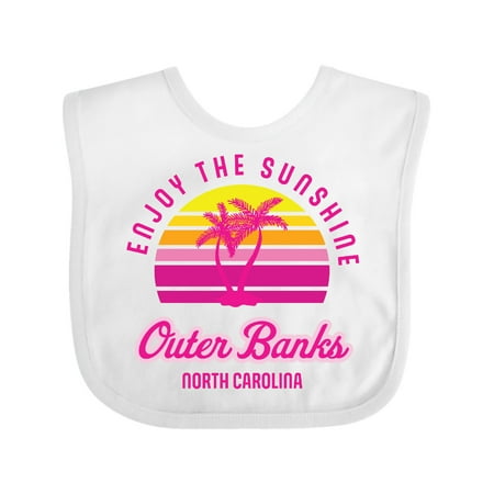 

Inktastic Summer Enjoy the Sunshine Outer Banks North Carolina in Pink Gift Baby Boy or Baby Girl Bib