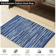 thumbnail image 3 of Bedding Craft Hand Made Woven Tonal Chindi Rugs 24x36 - Inch Rectangle Area Rugs, Reversible Farmhouse Area Rugs, Braided Chindi Cotton Area Rugs - Blue Multi, 3 of 11