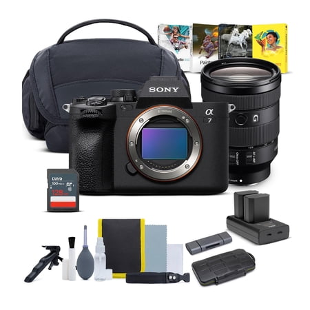 Sony Alpha 7 IV Mirrorless Camera with 24-105mm f/4 G2 OSS Lens and Accessories Bundle