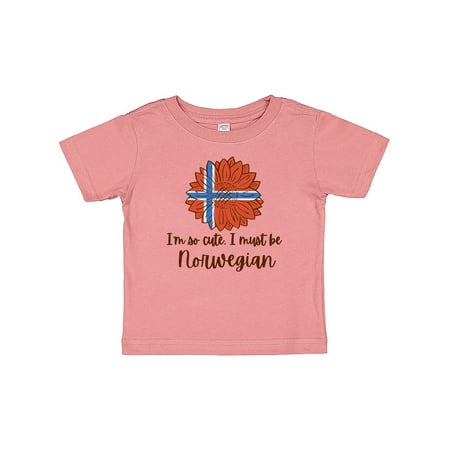 

Inktastic I m So Cute I Must be Norwegian Sunflower Gift Baby Boy or Baby Girl T-Shirt