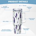 thumbnail image 5 of KLL Lavender Flowers Print 40oz Stainless Steel Insulated Car Cup Coffee Mug with Spillproof Lid - Keep Your Drink Hot or Cold on the Go, 5 of 8