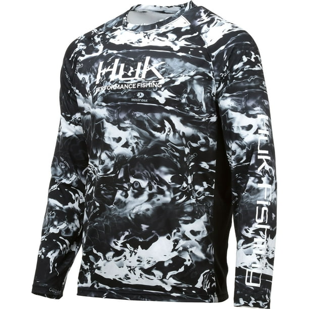 Huk - Huk Pursuit Camo Vented Long Sleeve Fishing Shirt - Walmart.com ...