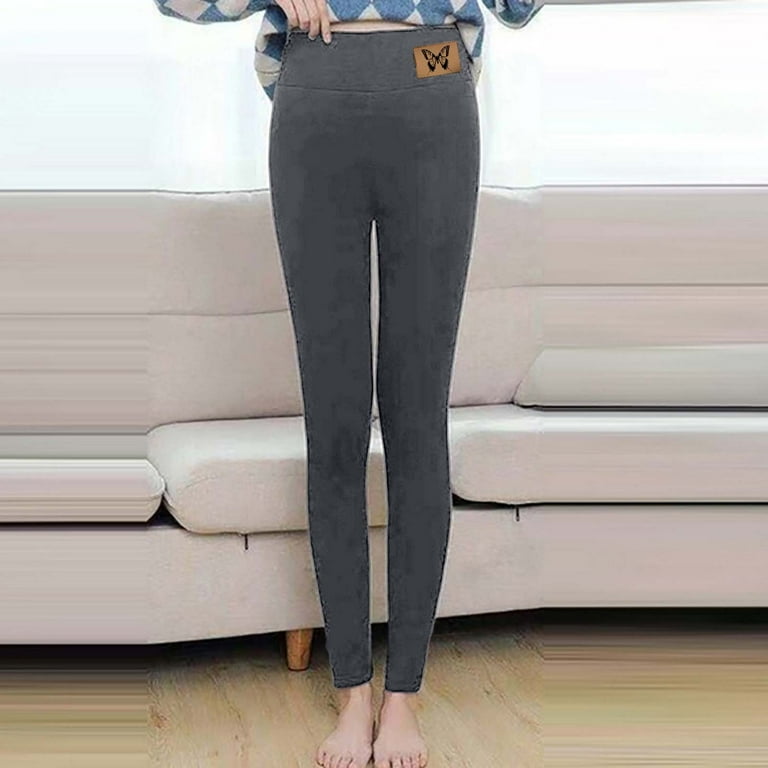 Women Pants Winter Skinny Thick Velvet Wool Fleece Leggings High