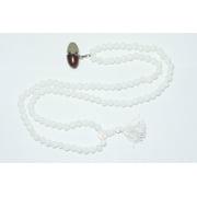 Mogul Shiva Lingam Moonstone Mala Beads Chakra Necklace Spiritual Japamala Yoga Jewelry