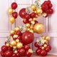 thumbnail image 1 of Kit de globos de látex y lámina de oro rojo, 112 unidades, para bodas, 1 of 3