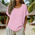 thumbnail image 2 of Kezqiaxn Womens Plus Size Tops Pullover Short Sleeve Crew Neck Loose Fit Shirts Blouses Fashion Clothes 2026, 2 of 6