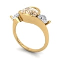 thumbnail image 2 of Three-Stone Engagement Ring for Women - 3.5ct Natural Morganite in 14K Yellow Gold Promise Ring, 2 of 7