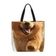 thumbnail image 1 of Easygdp Happy Fluffy Running Dog Bolsa Tote para Mujer, Bolso de Hombro para Trabajo, Playa, Viajes, Compras y Supermercado, 1 of 7