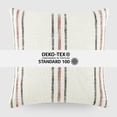 thumbnail image 5 of Noble Linens Yarn-Dyed Cotton Decor Throw Pillow in Framed Stripe Pattern, 5 of 8