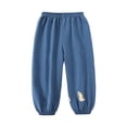 thumbnail image 2 of DJDLJWCJ Toddler Boys Joggers Pants Elastic Waist Stretch Casual Pants Solid Color Lightweight Pants Blue Size 3T, 2 of 7