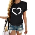 thumbnail image 4 of hcuribad Valentine's Shirts for Women Womens Shirts t Shirts for Women Matching Shirts for Couples Womens Blouse Valentines Day Short Sleeve t Shirt Love Shirts Tops Gifts for Couples Black M, 4 of 5