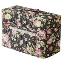 Sewing Machine Cover Floral Quilted Sewing Machine Cover with Pocket Craft Room Sewings Organizer Sewing Machine Storage Cover with Protective Layer and Built in Compartments