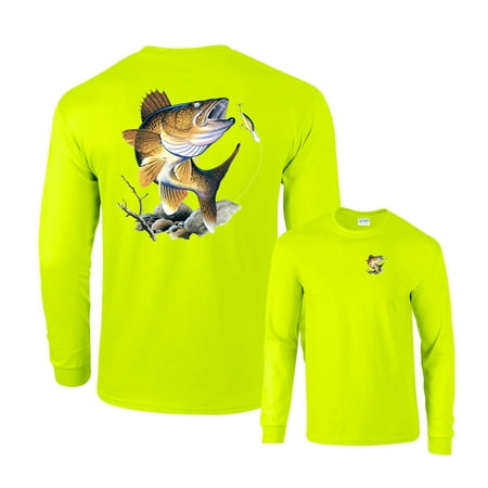 Walleye Going for Lure Fishing Long Sleeve T-Shirt