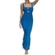 thumbnail image 3 of Lucakuins Vestido ajustado sin mangas para mujer, dobladillo de cola de pez, cuello en V, vestido de fiesta fruncido para cóctel, playa, club, ropa de calle Lucakuins  moda, 3 of 8