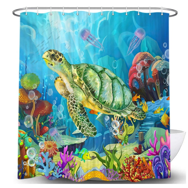 Shark Fabric Shower Curtain Beach Ocean Bathroom Accessories Coastal Home Decor Shark Fabric Shower Curtain Beach Ocean Bathroom Accessories Coastal Home Decor
