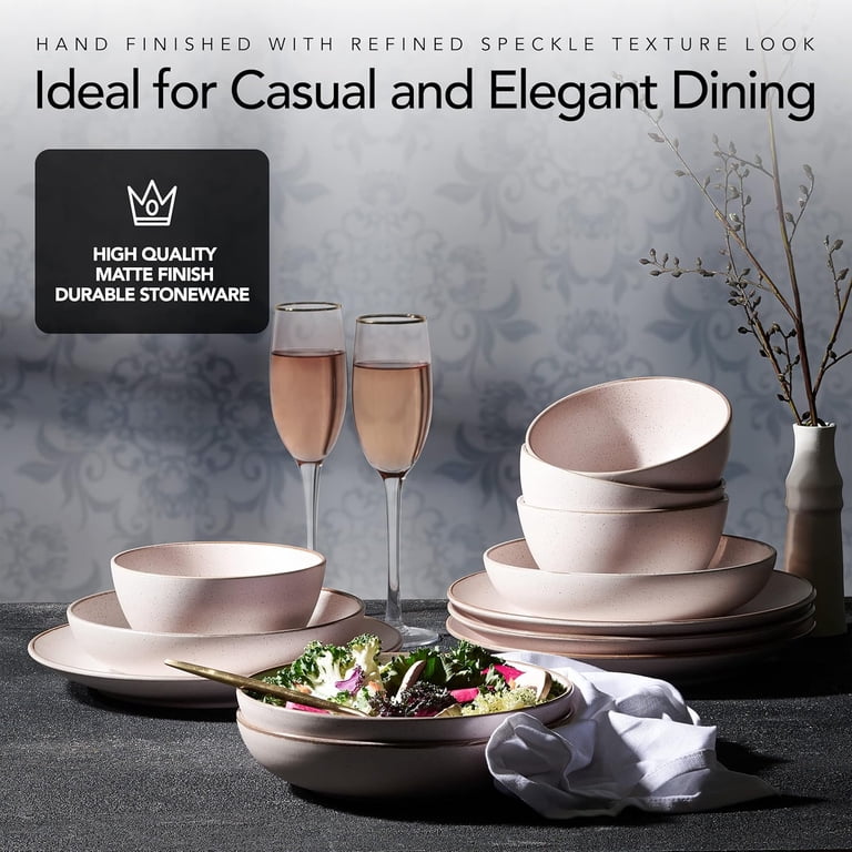 Maison Neuve Riverside 12-Piece Dinnerware Set for 4, Hand Crafted