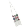 thumbnail image 2 of Women Crochet Shoulder , Boho Casual Hand, Ethnic Style Woven Handmade Hollow Out Knitting , Tassel Purse White, 2 of 8