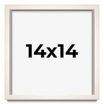 14x14 Frame White Wheat Solid Wood Picture Frame | Moulding Width 0.75 Inches | Interior Depth 0.5