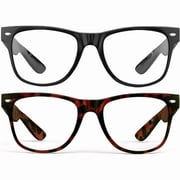 Grinderpunch Blue Light Reading Glasses High Magnification Strong Reading Power Readers For Men Woman - Black, 1.25