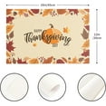 thumbnail image 2 of Thanksgiving Placemats Set of 4 Fall Pumpkin Maple Leaves PVC Placemats for Dining Table Waterproof Table Mats Holiday Table Decorations Yellow 12 × 18 inch, 2 of 7