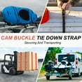 thumbnail image 6 of Uxcell Cam Buckle Tie Down Straps Lashing Securing Strap Track Spring Fittings for Motorcycle Trailer Kayak Cargo 1" x 10' Green, 6 of 6