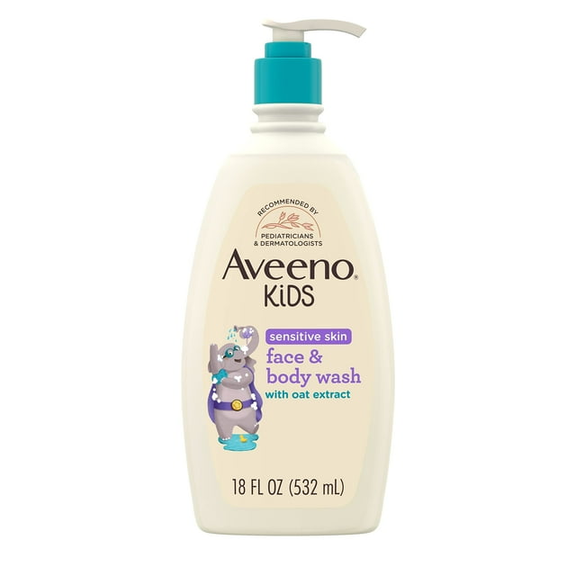 Gel de baño facial y corporal Aveeno Kids Sensitive Skin 530 ml