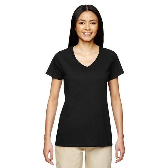 Gildan Womens Heavy Cotton V-Neck T-Shirt, Pack of 12